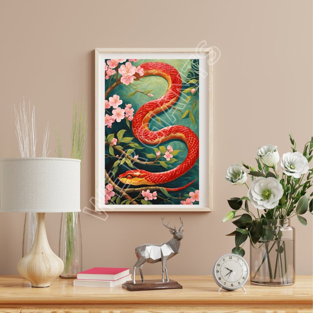 BEAUTIFUL YEAR OF THE SNAKE 11x17 Art Print